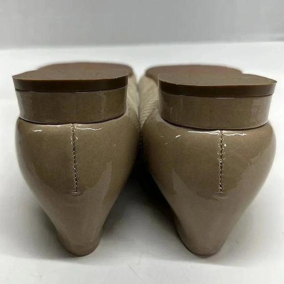 BeautiFeel Karen Shoes Houndstooth Cap Toe Patent Leather Slip On Tan Size 40 9 - Picture 9 of 12